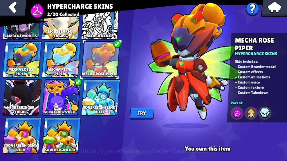 Brawl Stars Accounts 28K Trophy|85 Brawlers 28 Max Lvl|309 Skins|2 Hypc image 13