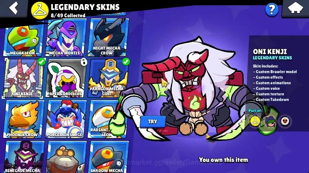 Brawl Stars Accounts 28K Trophy|85 Brawlers 28 Max Lvl|309 Skins|2 Hypc image 16