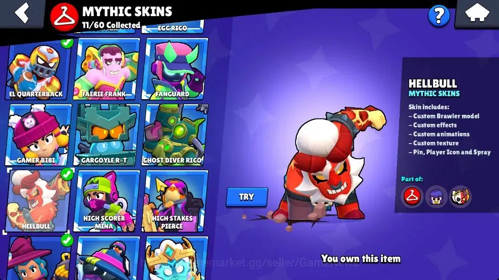 Brawl Stars Accounts 28K Trophy|85 Brawlers 28 Max Lvl|309 Skins|2 Hypc image 19