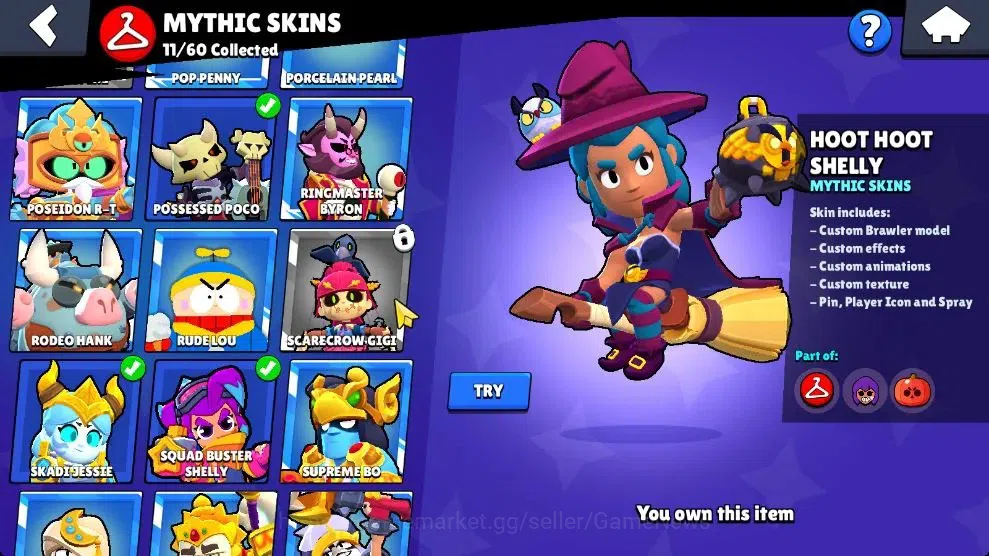 Brawl Stars Accounts 28K Trophy|85 Brawlers 28 Max Lvl|309 Skins|2 Hypc image 20