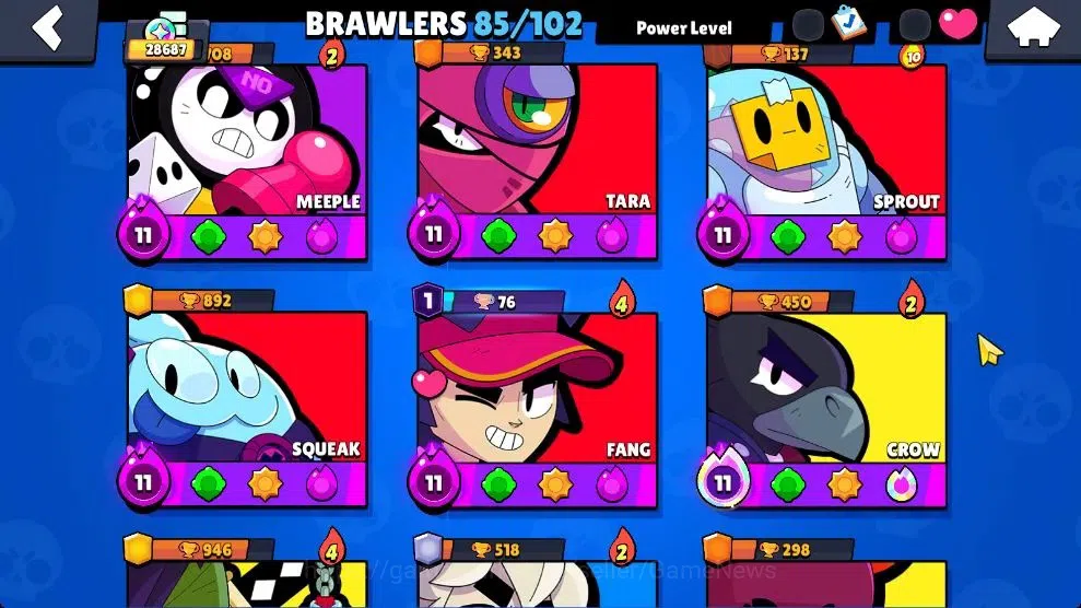 Brawl Stars Accounts 28K Trophy|85 Brawlers 28 Max Lvl|309 Skins|2 Hypc image 7