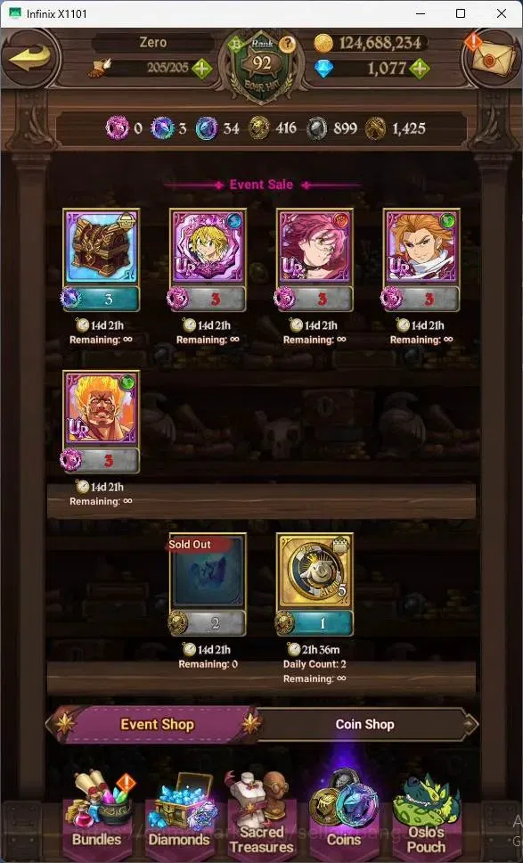 The Seven Deadly Sins: Grand Cross Accounts GLOBAL |3.53M CC| 1077 DM| LR Mesis 2/6| UR Menor image 3