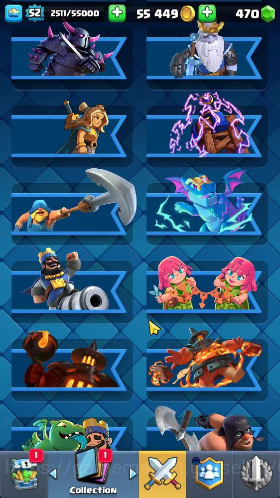 Clash Royale Accounts Lv 52|Trophy 9022|KTL 14|Limit Skin|Card 120|2 Her image 10