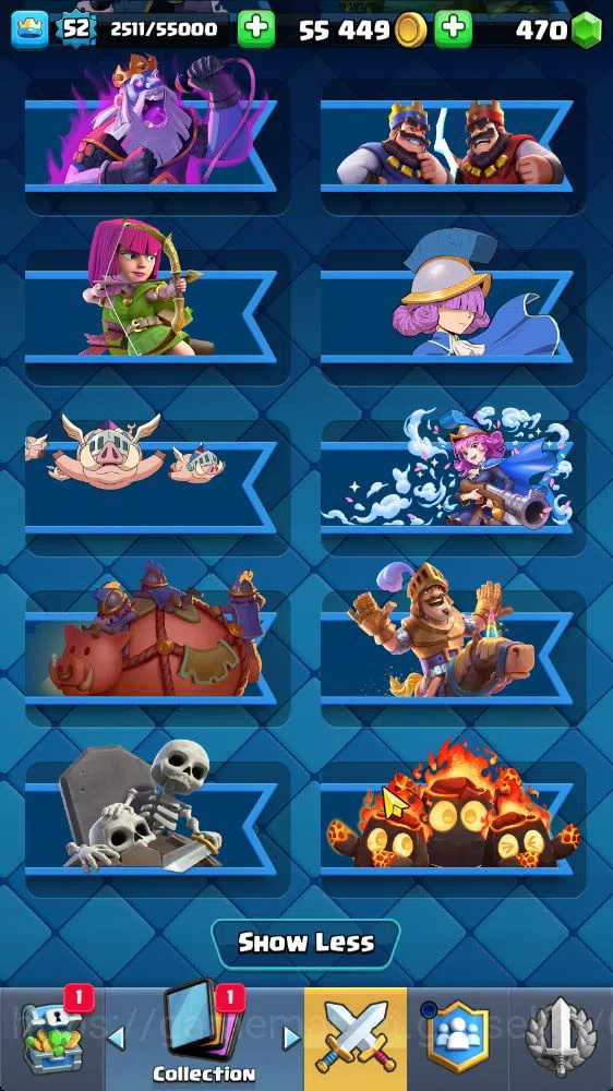 Clash Royale Accounts Lv 52|Trophy 9022|KTL 14|Limit Skin|Card 120|2 Her image 12