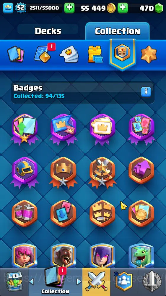 Clash Royale Accounts Lv 52|Trophy 9022|KTL 14|Limit Skin|Card 120|2 Her image 14