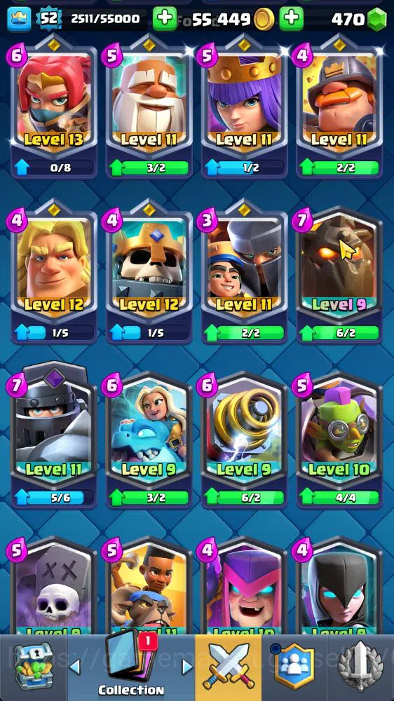 Clash Royale Accounts Lv 52|Trophy 9022|KTL 14|Limit Skin|Card 120|2 Her image 17