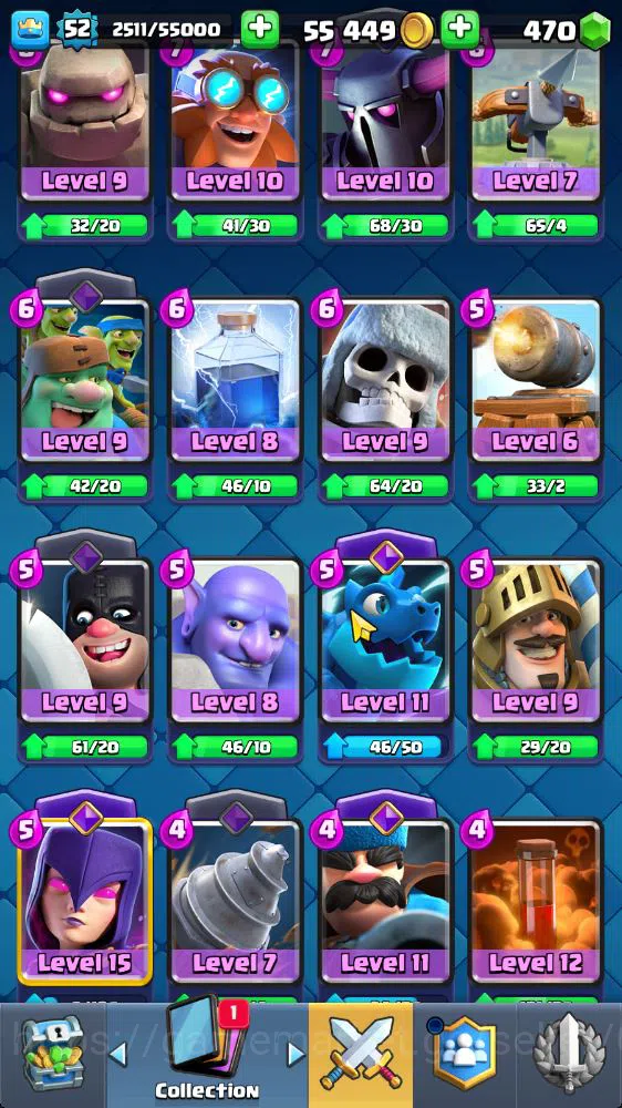 Clash Royale Accounts Lv 52|Trophy 9022|KTL 14|Limit Skin|Card 120|2 Her image 19
