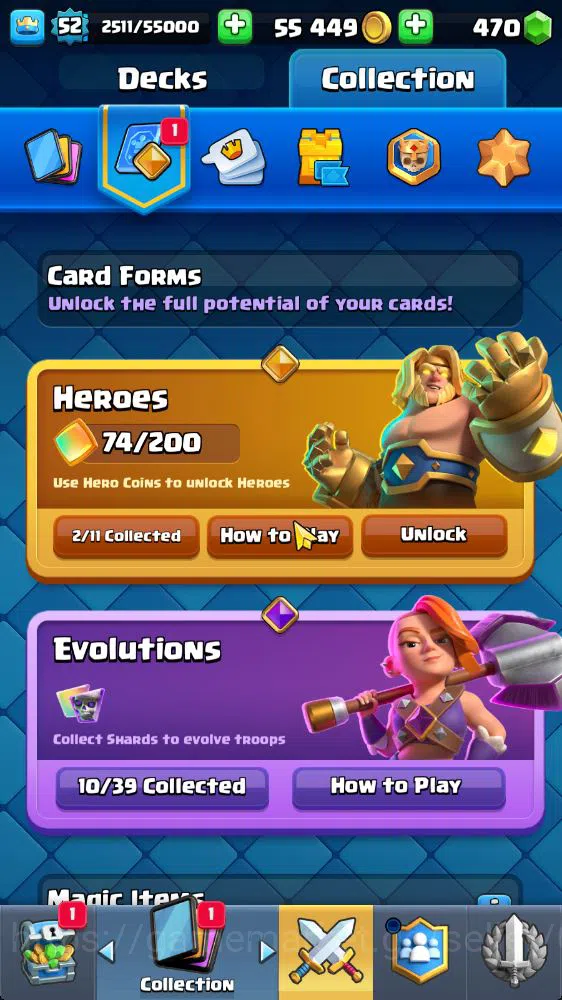 Clash Royale Accounts Lv 52|Trophy 9022|KTL 14|Limit Skin|Card 120|2 Her image 5