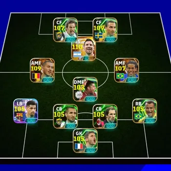 eFootball Accounts Others =\[ Collective 3282+ \]= | Ibrahimovic 109 | Del Piero 107 | Messi 110 | Ronaldinho 107 | Hazard