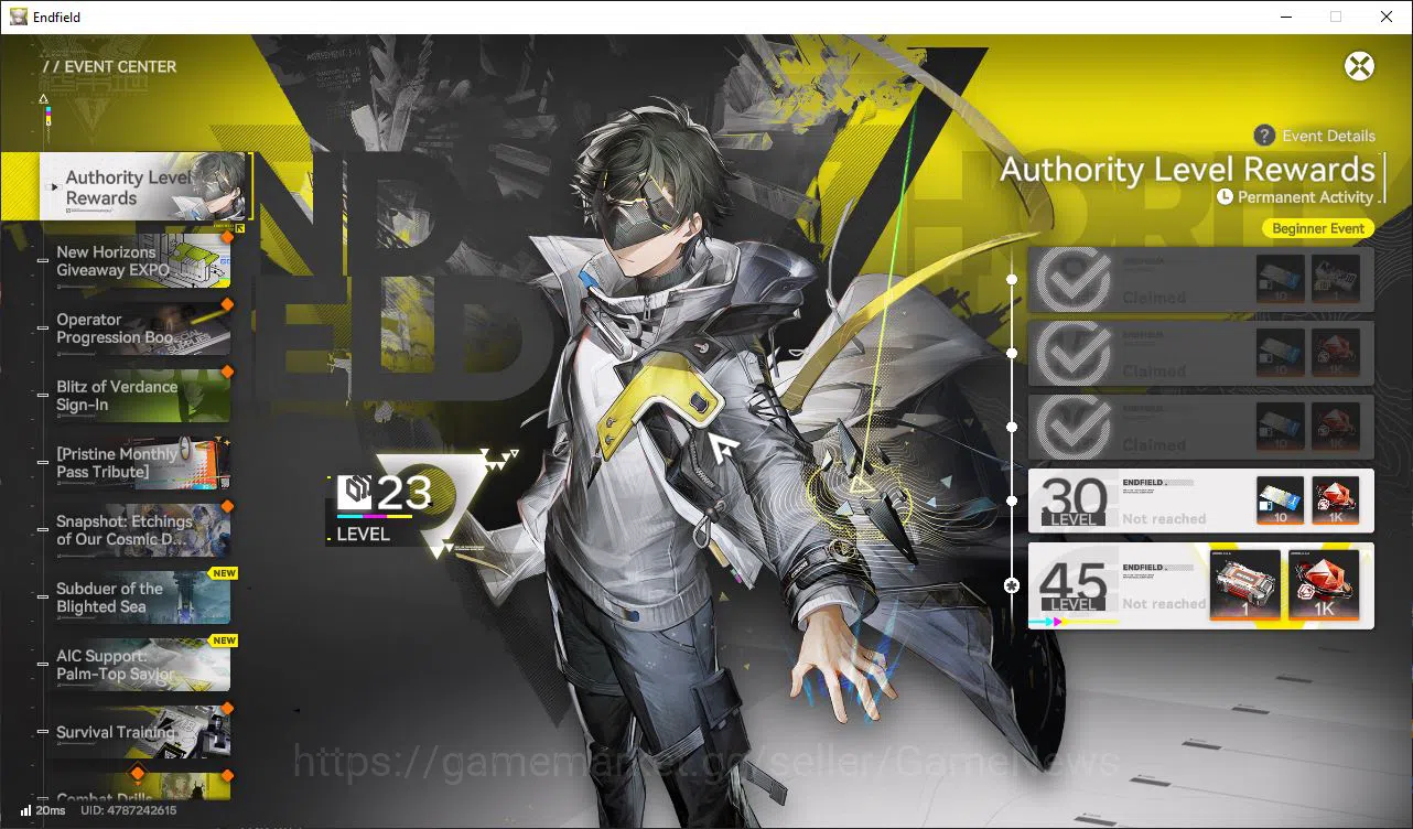 Arknights: Endfield Accounts ASIA|Lv23|5 SSR(1Limit)+6(*6WP)|Laevatain+Sign,Las image 15
