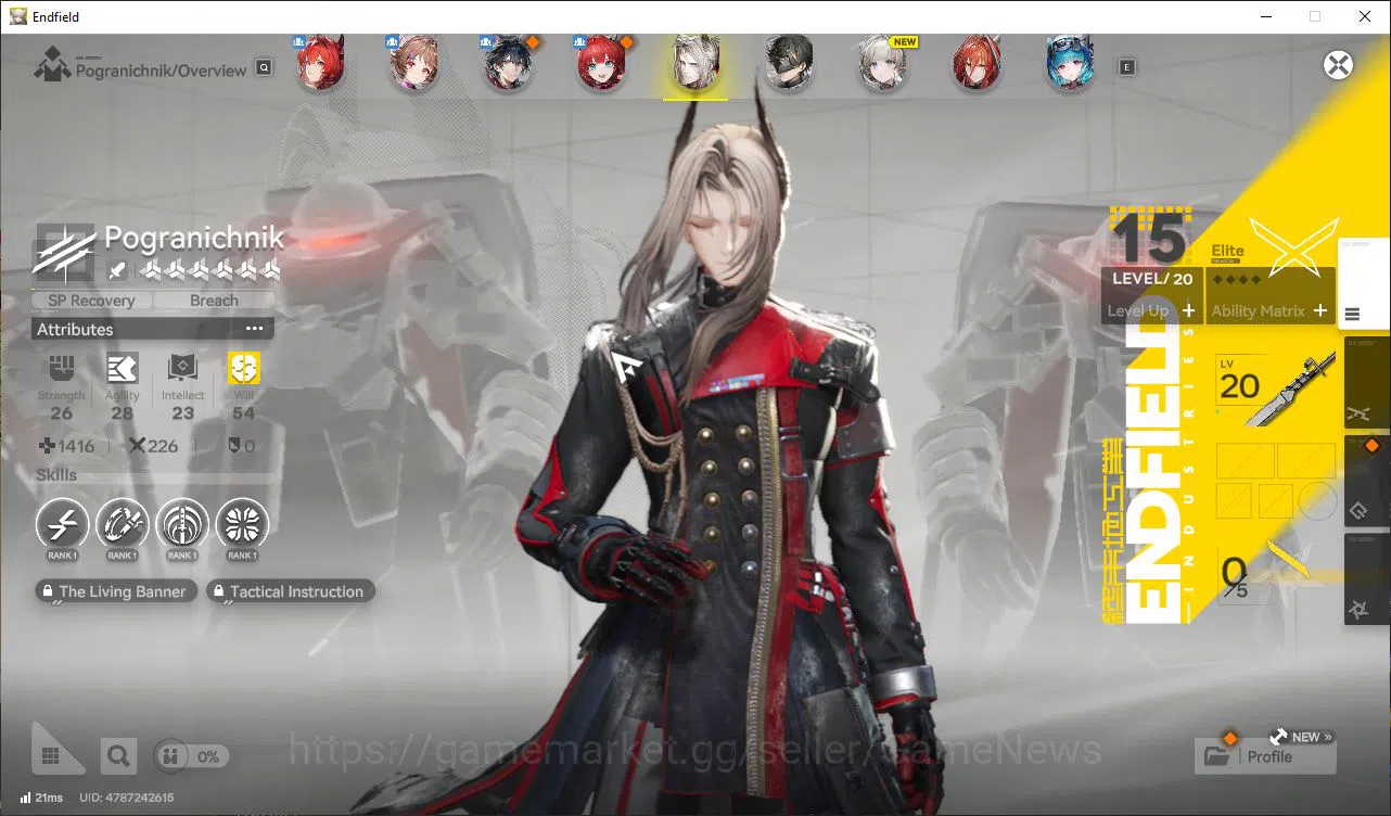 Arknights: Endfield Accounts ASIA|Lv23|5 SSR(1Limit)+6(*6WP)|Laevatain+Sign,Las image 3