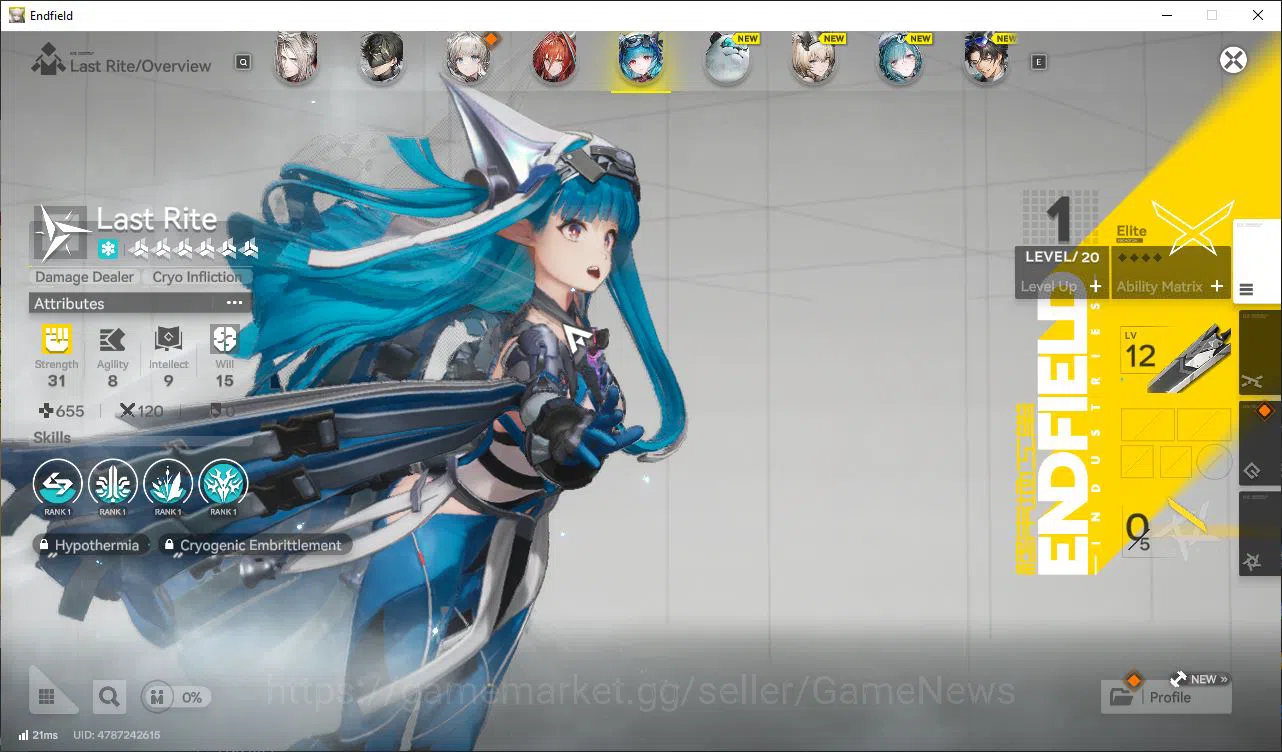 Arknights: Endfield Accounts ASIA|Lv23|5 SSR(1Limit)+6(*6WP)|Laevatain+Sign,Las image 5
