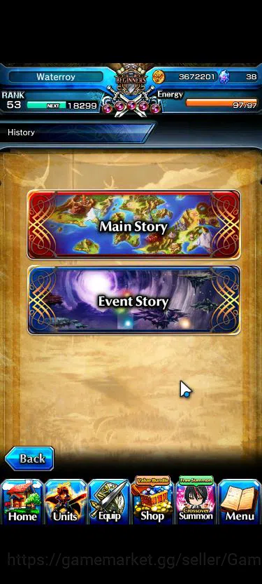 Grand Summoners Accounts Mid-Game Global|Rank 53|127 CC+13 Ascend|Inumuta+TW,Kaname+TW,Roy,S 11