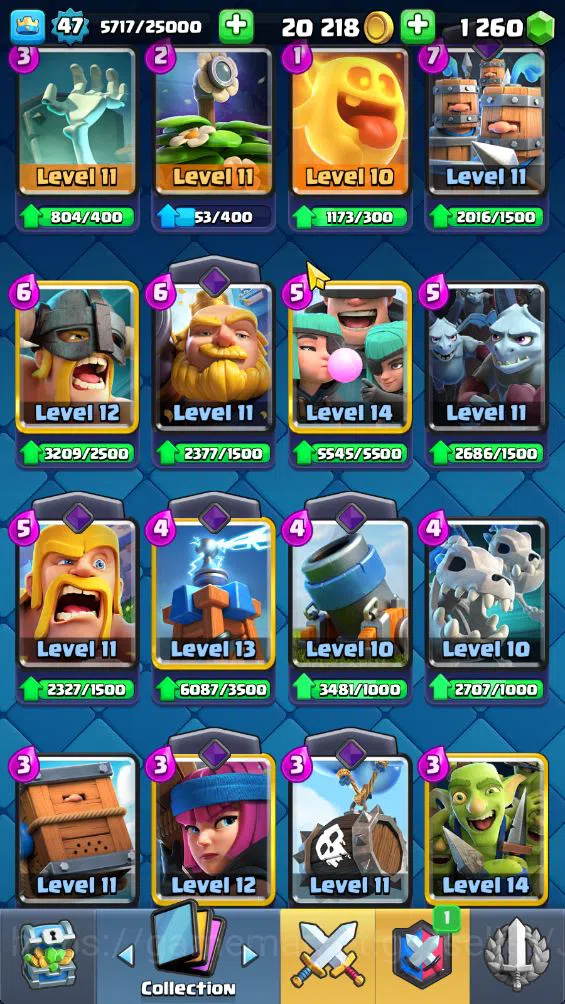 Clash Royale Accounts Midgame Lvl 47|Trophy 8889|KTL 14|Limited Skin|Card 121|2 Hero 3 EVO 8 Champ 21 Legendary 33 Epic,30 10
