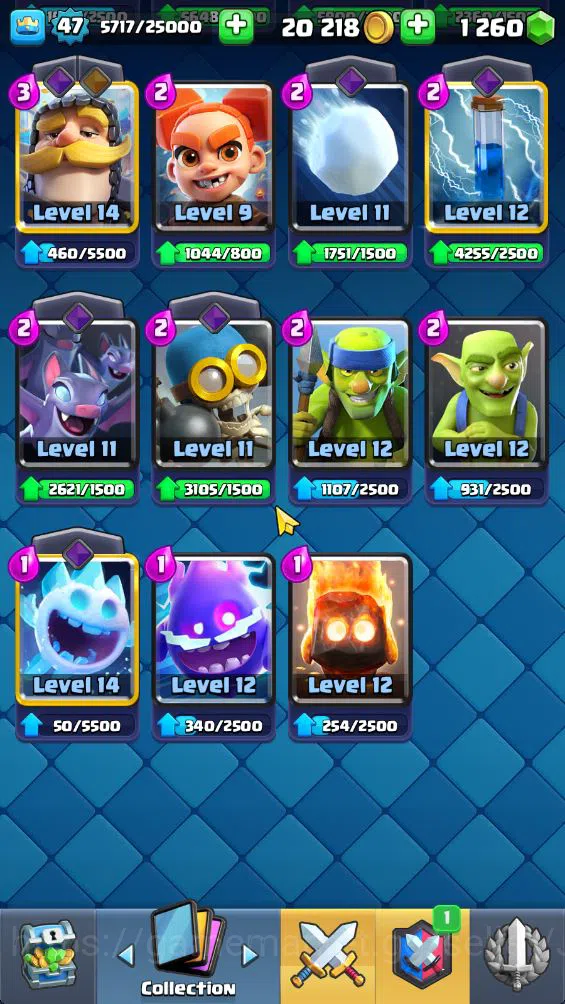 Clash Royale Accounts Midgame Lvl 47|Trophy 8889|KTL 14|Limited Skin|Card 121|2 Hero 3 EVO 8 Champ 21 Legendary 33 Epic,30 12