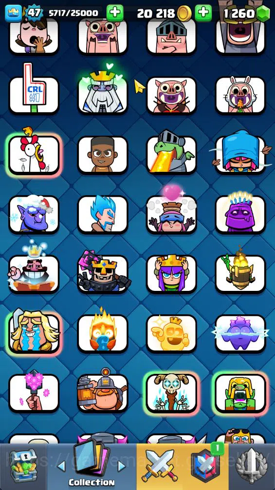Clash Royale Accounts Midgame Lvl 47|Trophy 8889|KTL 14|Limited Skin|Card 121|2 Hero 3 EVO 8 Champ 21 Legendary 33 Epic,30 14