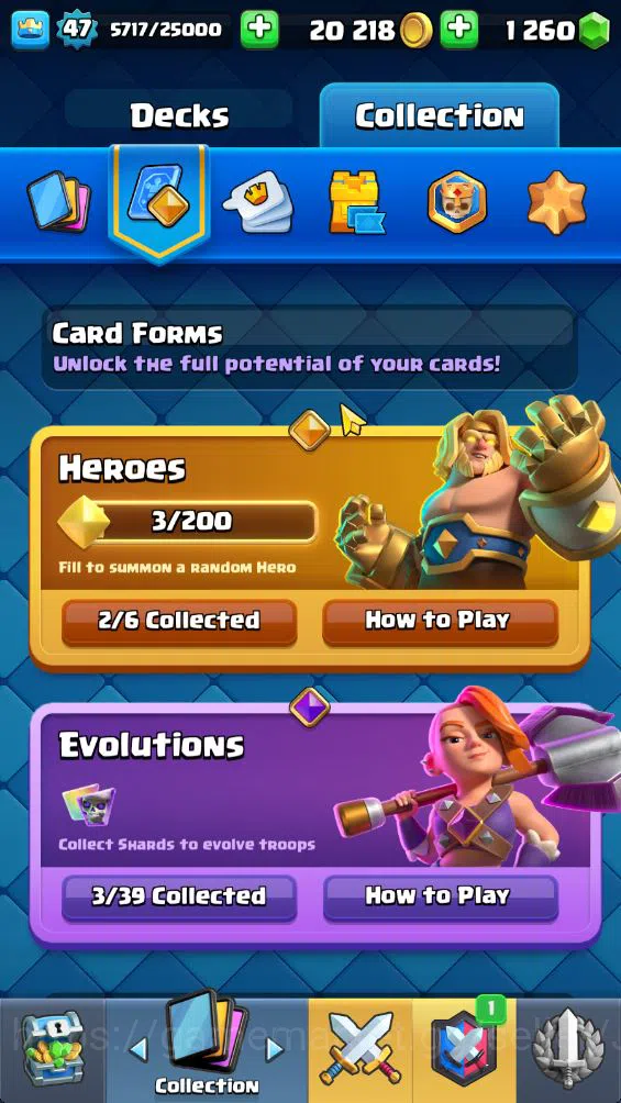 Clash Royale Accounts Midgame Lvl 47|Trophy 8889|KTL 14|Limited Skin|Card 121|2 Hero 3 EVO 8 Champ 21 Legendary 33 Epic,30 20