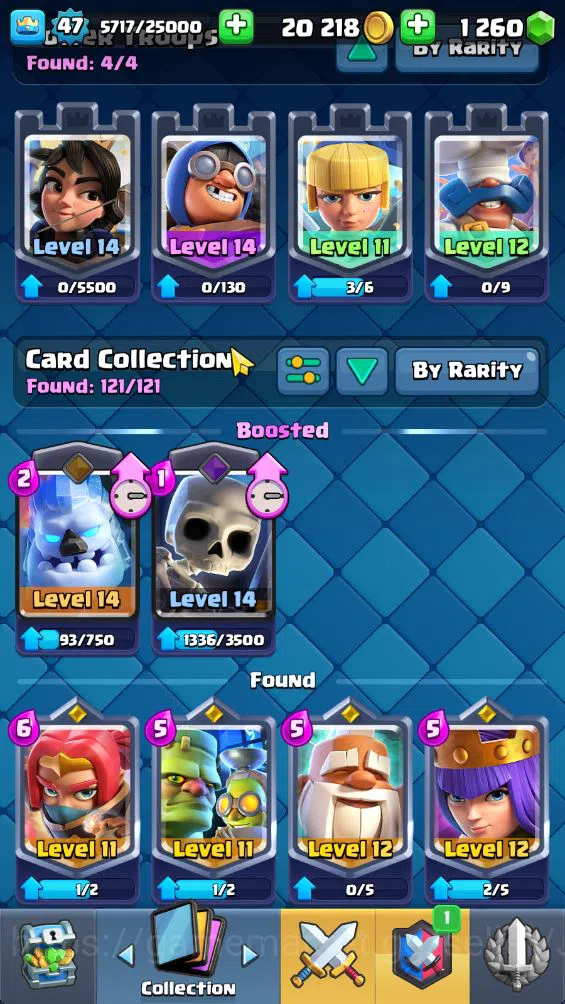 Clash Royale Accounts Midgame Lvl 47|Trophy 8889|KTL 14|Limited Skin|Card 121|2 Hero 3 EVO 8 Champ 21 Legendary 33 Epic,30 4