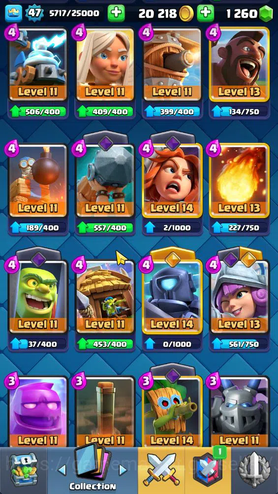 Clash Royale Accounts Midgame Lvl 47|Trophy 8889|KTL 14|Limited Skin|Card 121|2 Hero 3 EVO 8 Champ 21 Legendary 33 Epic,30 9