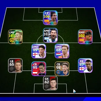eFootball Accounts Starter Andorid|Power 2736|Epic Marco Reus|4 Show Time Ferran Torres,Lamine Yamal,Lionel Messi|11