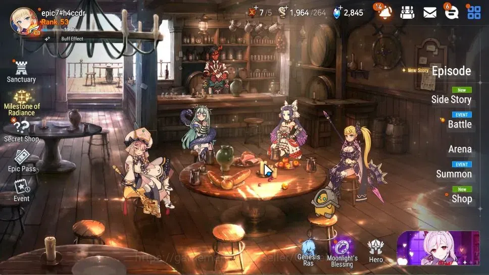 Epic Seven Accounts GLOBAL Unverif|NewEra|8 ML(Salome,BArunka,LOTScale image 1