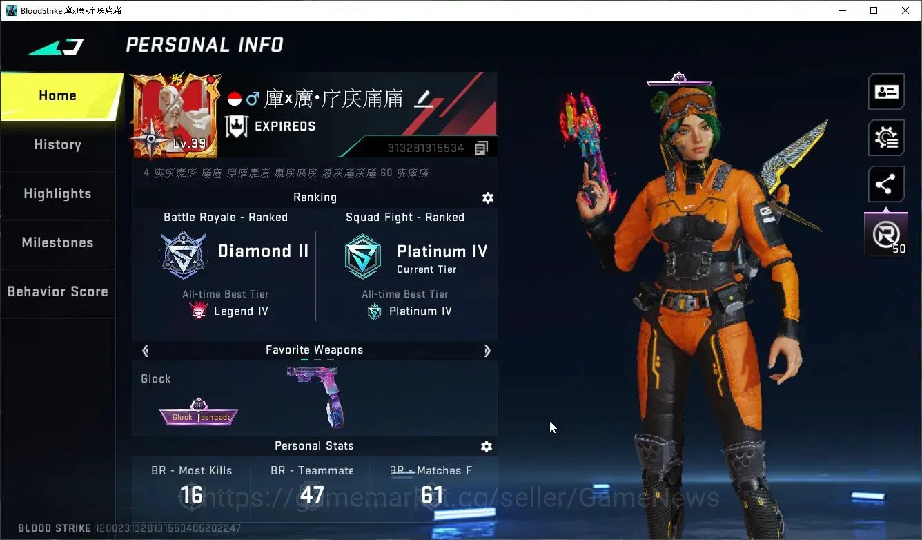 Blood Strike Accounts ASIA|ETERNAL[Desert Eagle-Scorpius]+Collab 7DS[Kar image 2