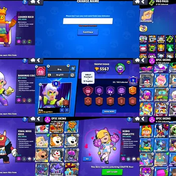 Brawl Stars Accounts 2 lvl PRESTIGE SHELLY | 5 PRESTIGE ALL | FREE CHAN image 1