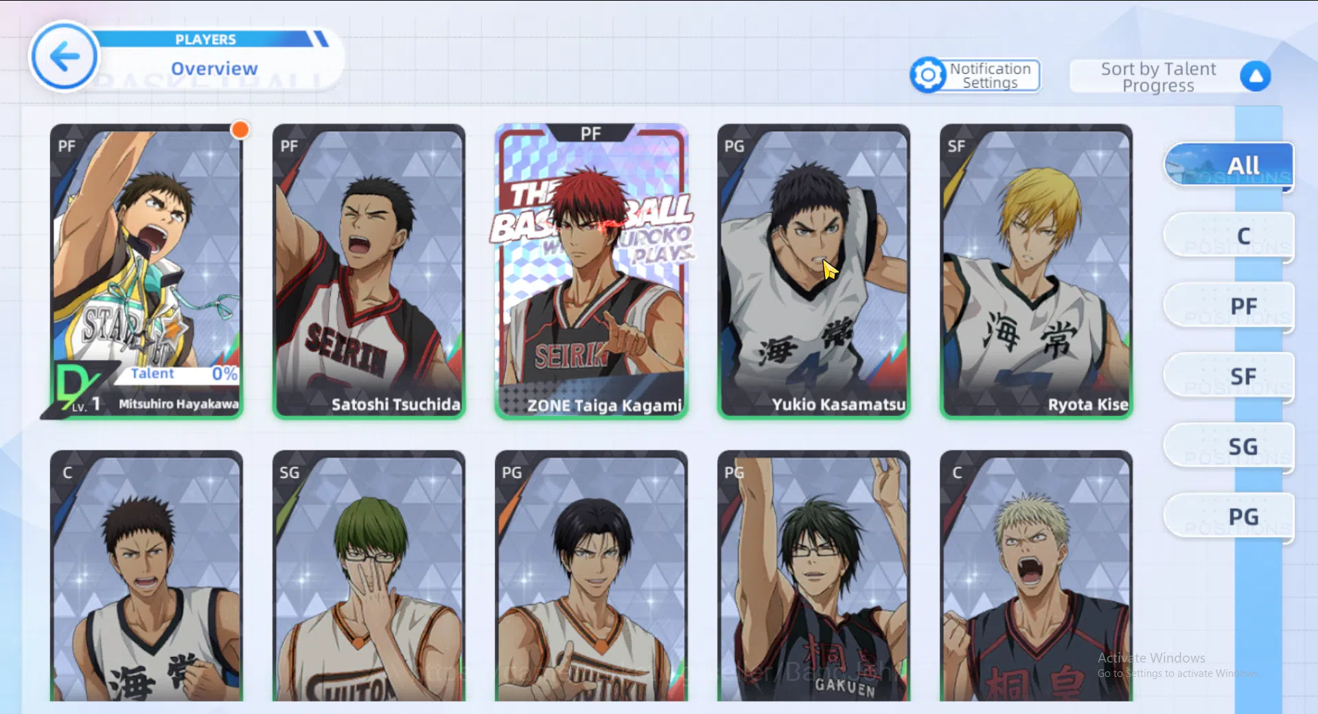 Kuroko's Basketball Street Rivals Accounts SEA|SV19|Lv 25|TetsuyaKuroko A1,Junpei Hyuga,Daiki image 2