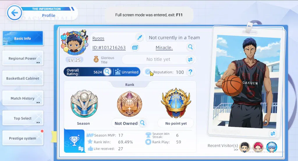 Kuroko's Basketball Street Rivals Accounts SEA|SV19|Lv 25|TetsuyaKuroko A1,Junpei Hyuga,Daiki image 8
