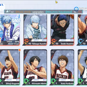 Kuroko's Basketball Street Rivals Accounts SEA|SV19|Lv 25|TetsuyaKuroko A1,Junpei Hyuga,Daiki Aomine,Miracle
