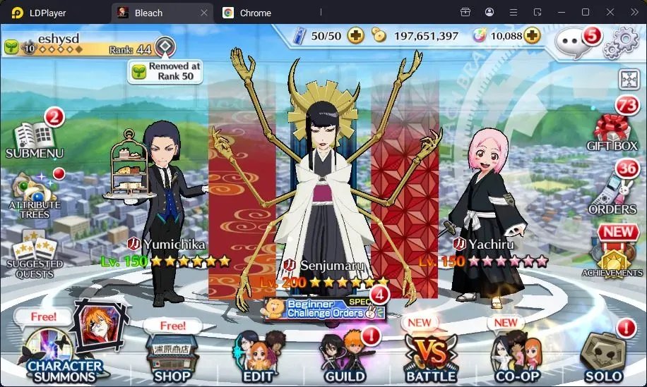 Bleach: Brave Souls Accounts Starter Global |102K BP+10K Orb|Fresh Story|Senjumaru TYBW25,Yumichika The 1