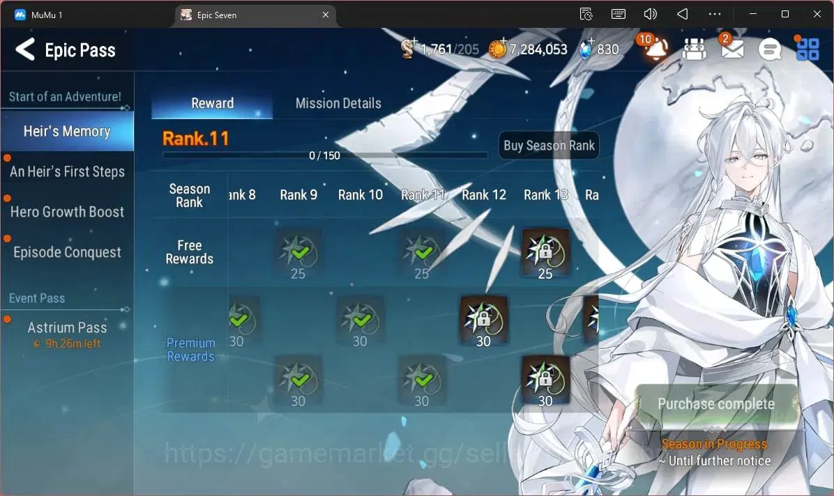 Epic Seven Accounts Limited Hero Global Unverif | 4 ML(C Lilias,A Yufine,SDiene,SOT Dark Diene,TM Luluca)|PoH ON|SS 15