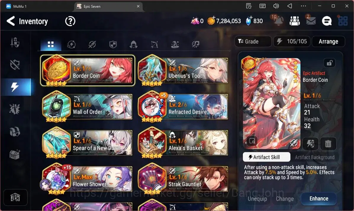 Epic Seven Accounts Limited Hero Global Unverif | 4 ML(C Lilias,A Yufine,SDiene,SOT Dark Diene,TM Luluca)|PoH ON|SS 18