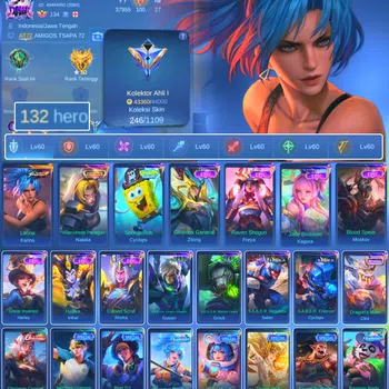 Mobile Legends: Bang Bang Others HERO 132 SKIN 246 | EMBLEM ALL MAX| COLECTOR NATAL image 1