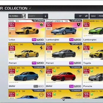 Racing Master Accounts SEA|Lv 26|2 PL Car(Lotus Evija 23,Lambo Countach LP400 78) +1 MF Ghost (Toyota GR Supra)+ 42 Other