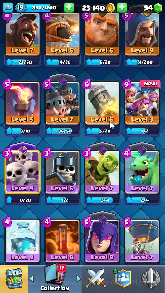 Clash Royale Accounts Lv 19|Trophy 3131|KTL 8|Limited Skin|Total Card 51 image 8
