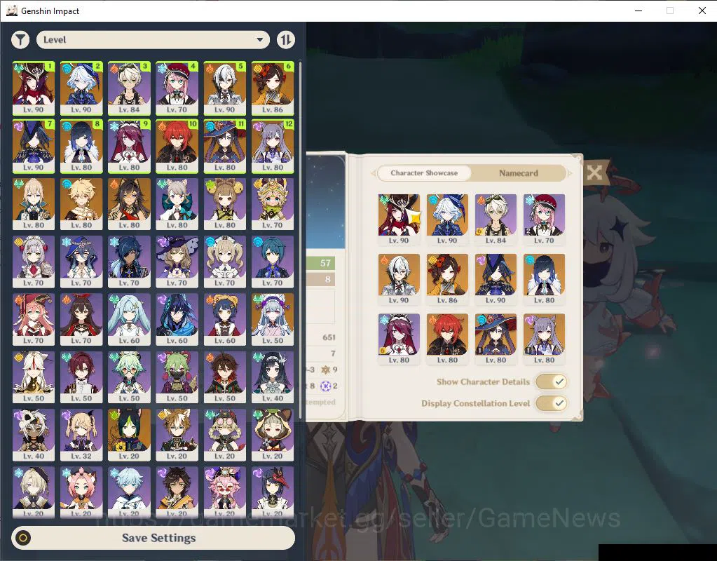 Genshin Impact Accounts ASIA|AR 57|6 Limited+8(*5Weapon)|(Chasca,Furina)+S image 1