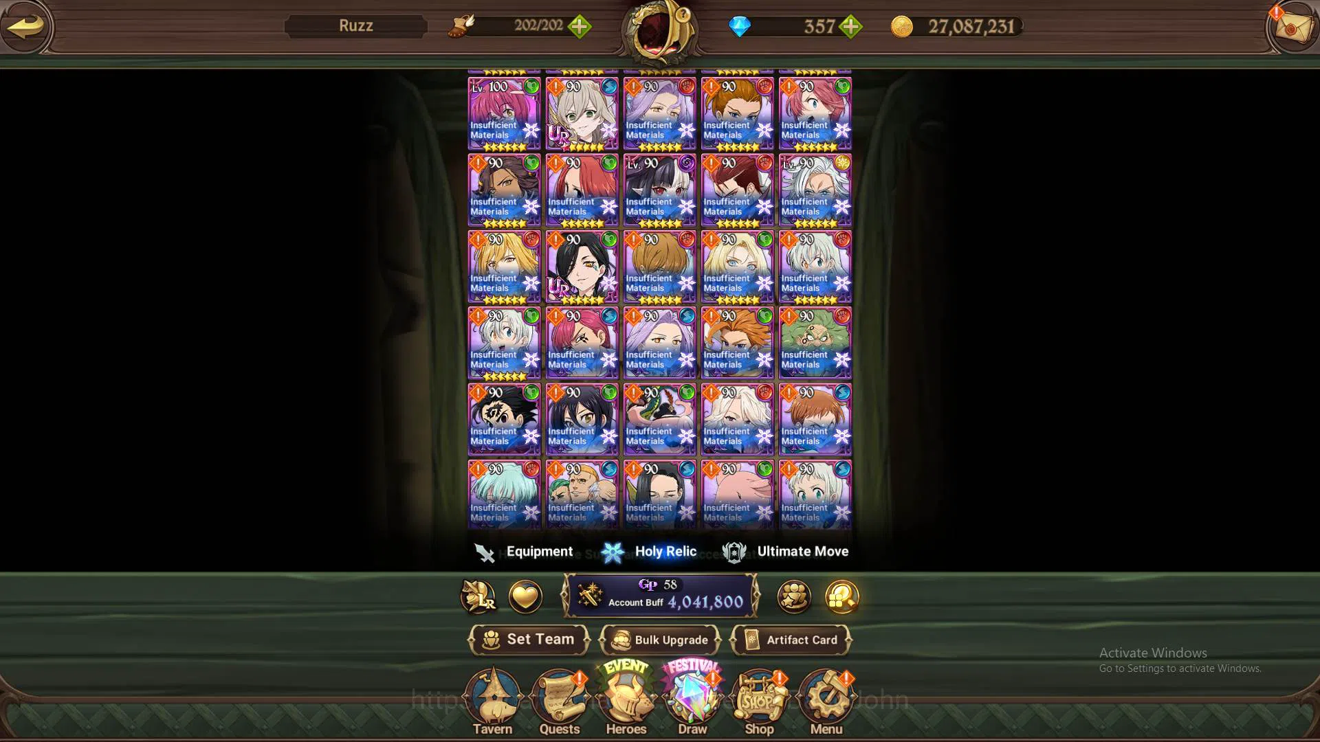 The Seven Deadly Sins: Grand Cross Accounts GLOBAL|4M CC|45LS-DM 357|1LR,Full collab FF|ELizab image 13