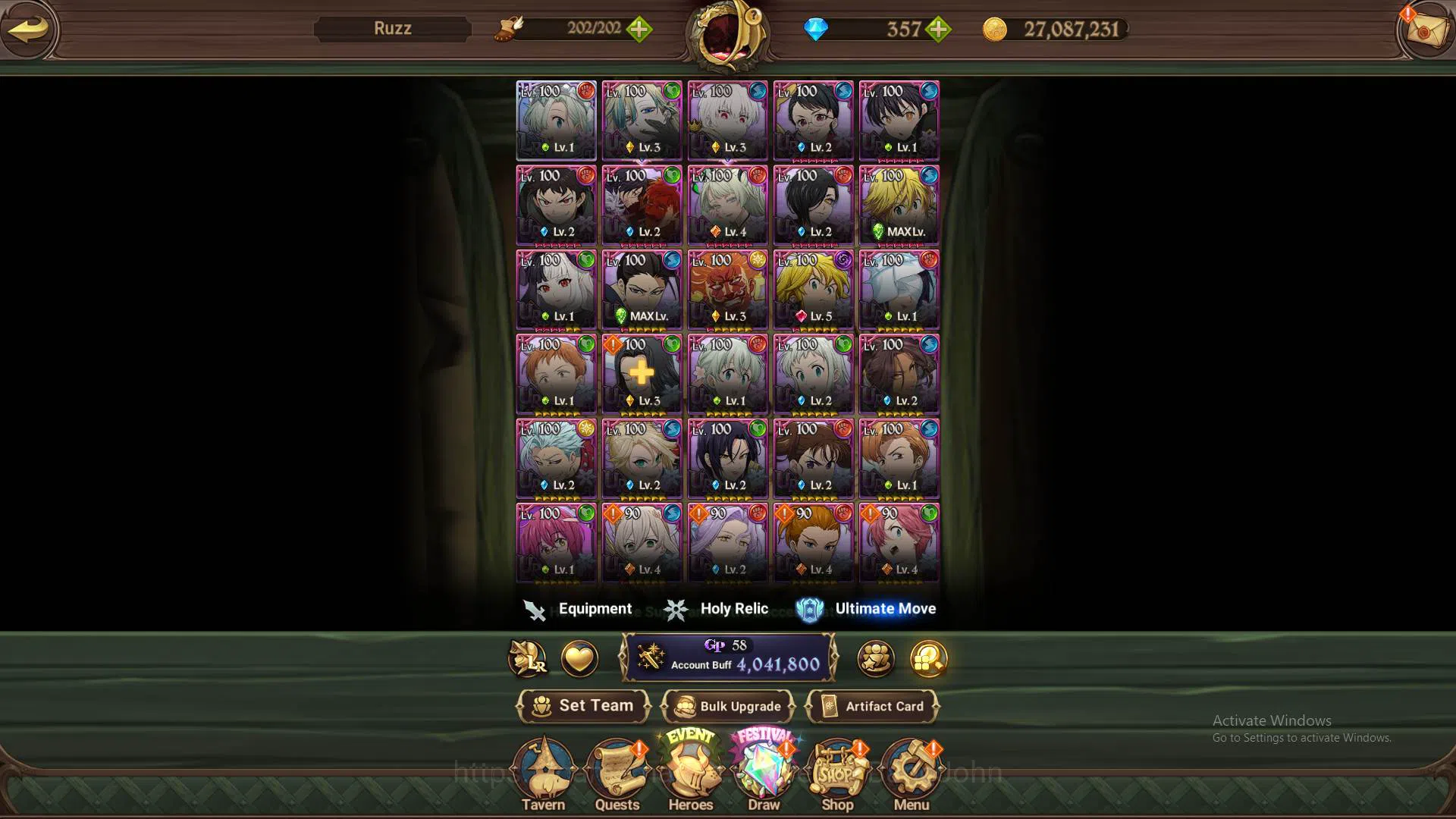 The Seven Deadly Sins: Grand Cross Accounts GLOBAL|4M CC|45LS-DM 357|1LR,Full collab FF|ELizab image 14