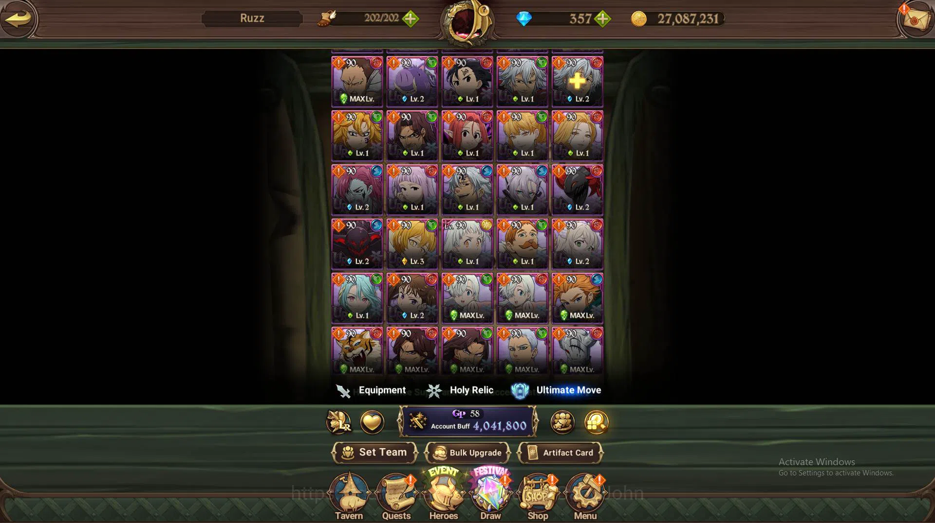 The Seven Deadly Sins: Grand Cross Accounts GLOBAL|4M CC|45LS-DM 357|1LR,Full collab FF|ELizab image 16