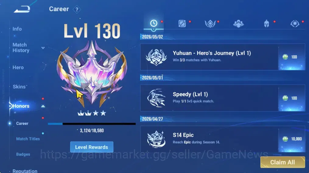 Honor of Kings Accounts Hero 112 Skin 112|2 Sanxingdui(Hou Yi,Nuwa),2 Lege image 7