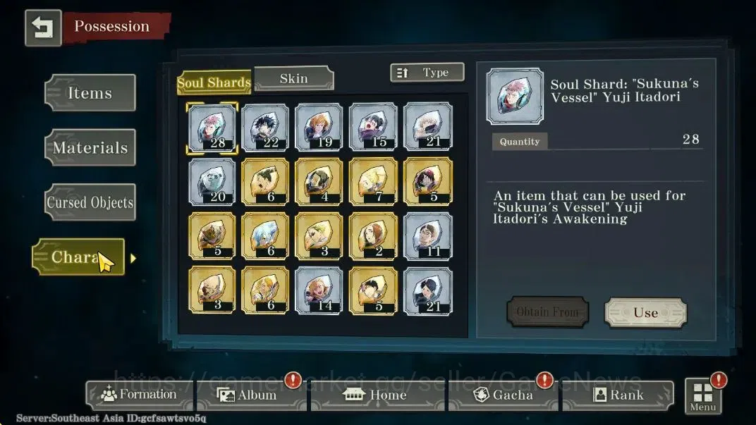 Jujutsu Kaisen: Phantom Parade Accounts SEA |PR 21|7,5K Cube|11 SSR 2 Limited [0,2-Sec Dom image 10