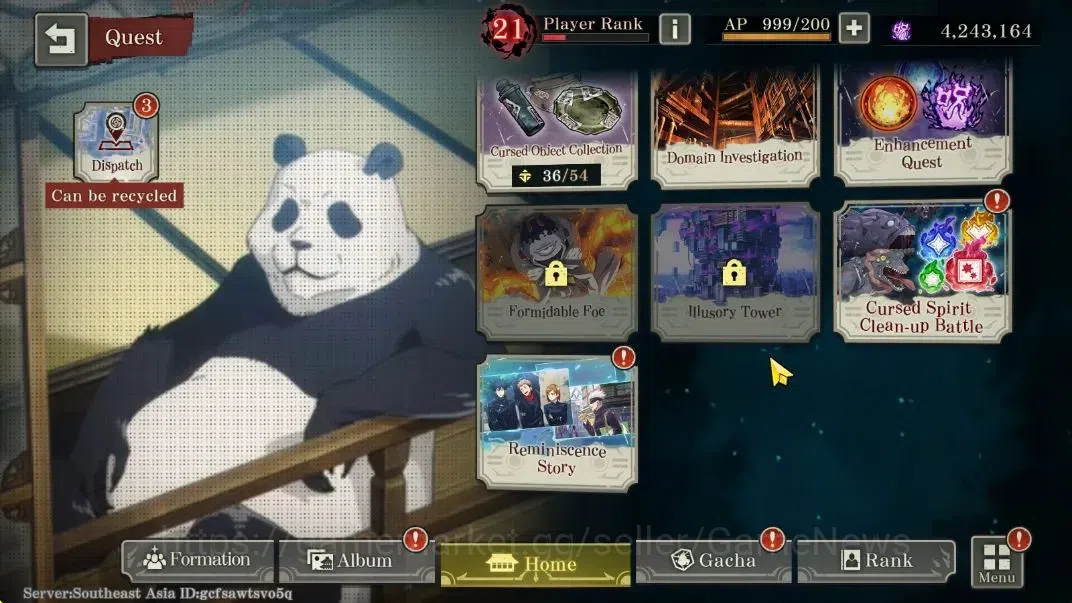 Jujutsu Kaisen: Phantom Parade Accounts SEA |PR 21|7,5K Cube|11 SSR 2 Limited [0,2-Sec Dom image 14