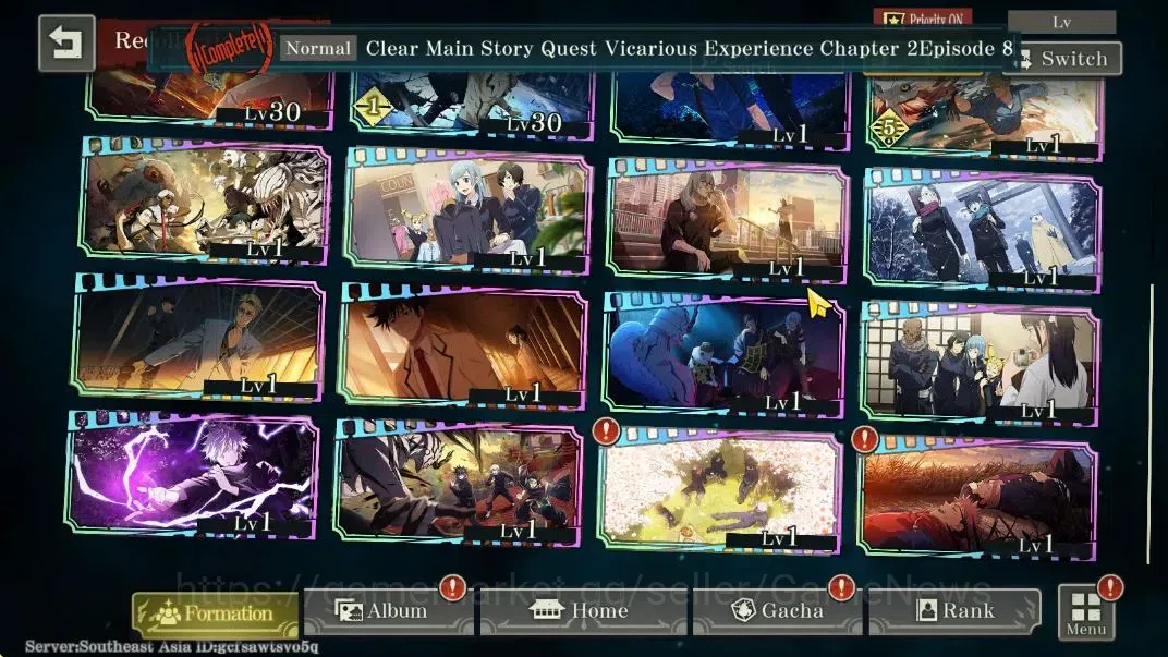 Jujutsu Kaisen: Phantom Parade Accounts SEA |PR 21|7,5K Cube|11 SSR 2 Limited [0,2-Sec Dom image 5