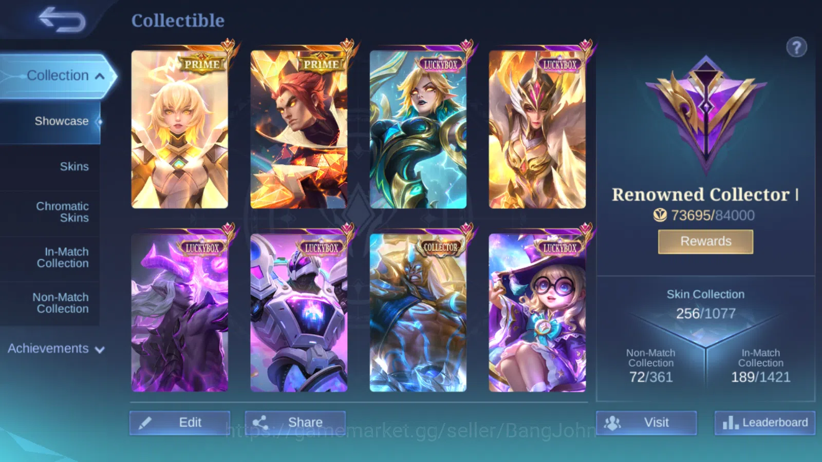 Mobile Legends: Bang Bang Accounts Hero 100 | Skin  256 | PRIME (Yu Zhong , Beatrix)  image 2