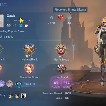 Mobile Legends: Bang Bang Accounts Collector Hero 89|Skin 114|Natalia CC,[Harith,Granger,Tigreal]LBorn,Dyroth VENOM,Aldous