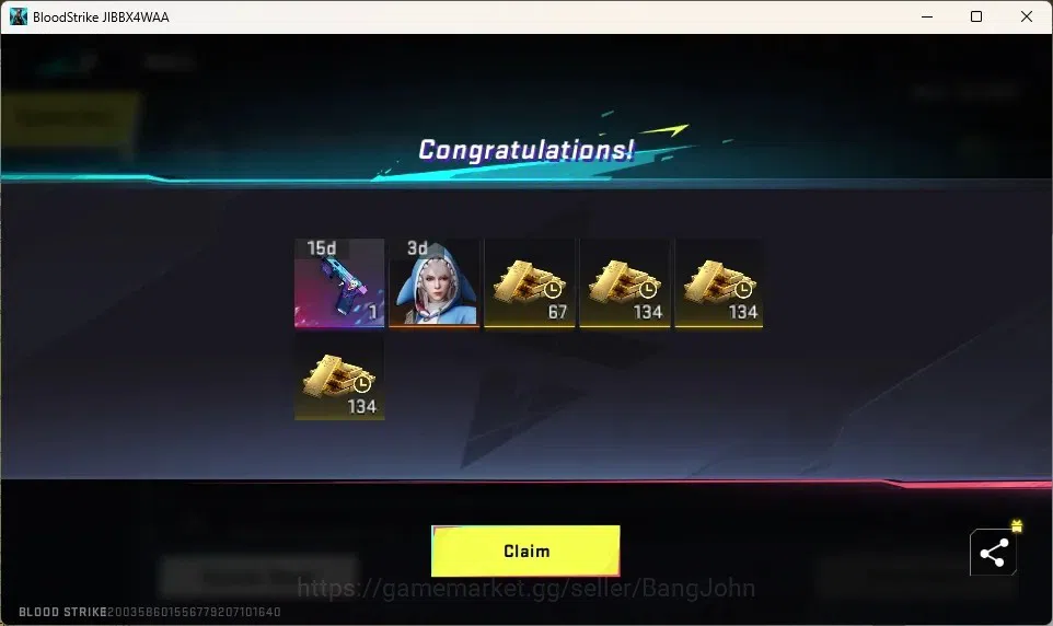 Blood Strike Accounts High-End ASIA | 1 Evo FAL-Evolved Draco | 1 Eternal Striker | Guns: 2 AOT,1 Ultra | 4 Ultra Strikers 2