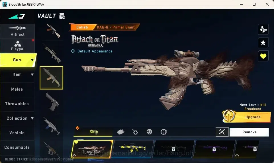 Blood Strike Accounts High-End ASIA | 1 Evo FAL-Evolved Draco | 1 Eternal Striker | Guns: 2 AOT,1 Ultra | 4 Ultra Strikers 4
