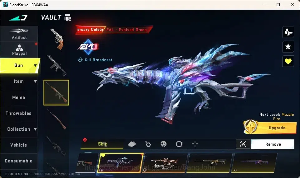 Blood Strike Accounts High-End ASIA | 1 Evo FAL-Evolved Draco | 1 Eternal Striker | Guns: 2 AOT,1 Ultra | 4 Ultra Strikers 5