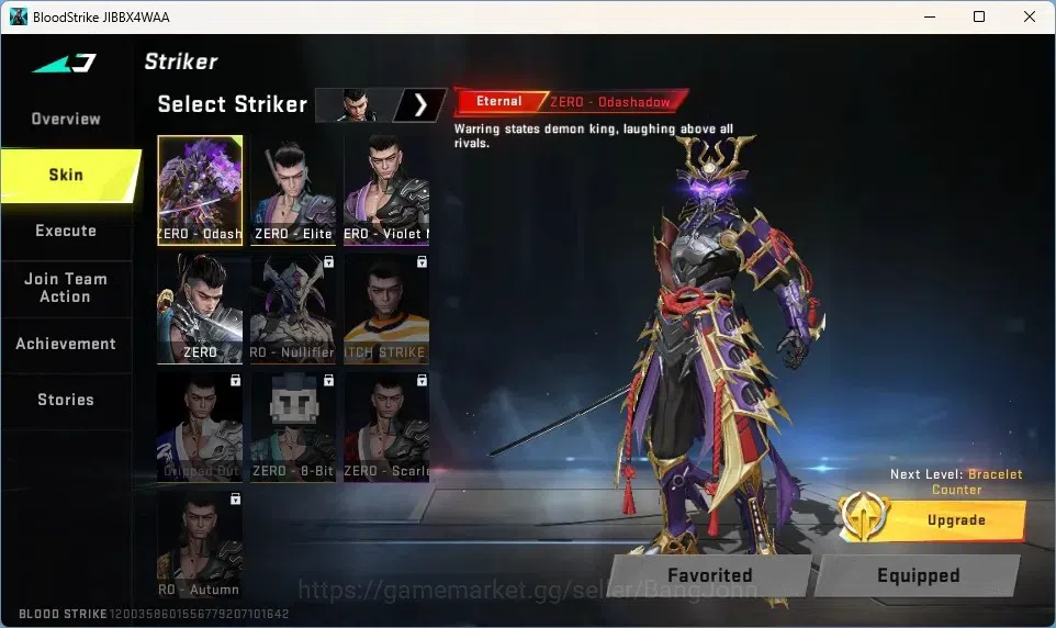 Blood Strike Accounts High-End ASIA | 1 Evo FAL-Evolved Draco | 1 Eternal Striker | Guns: 2 AOT,1 Ultra | 4 Ultra Strikers 8